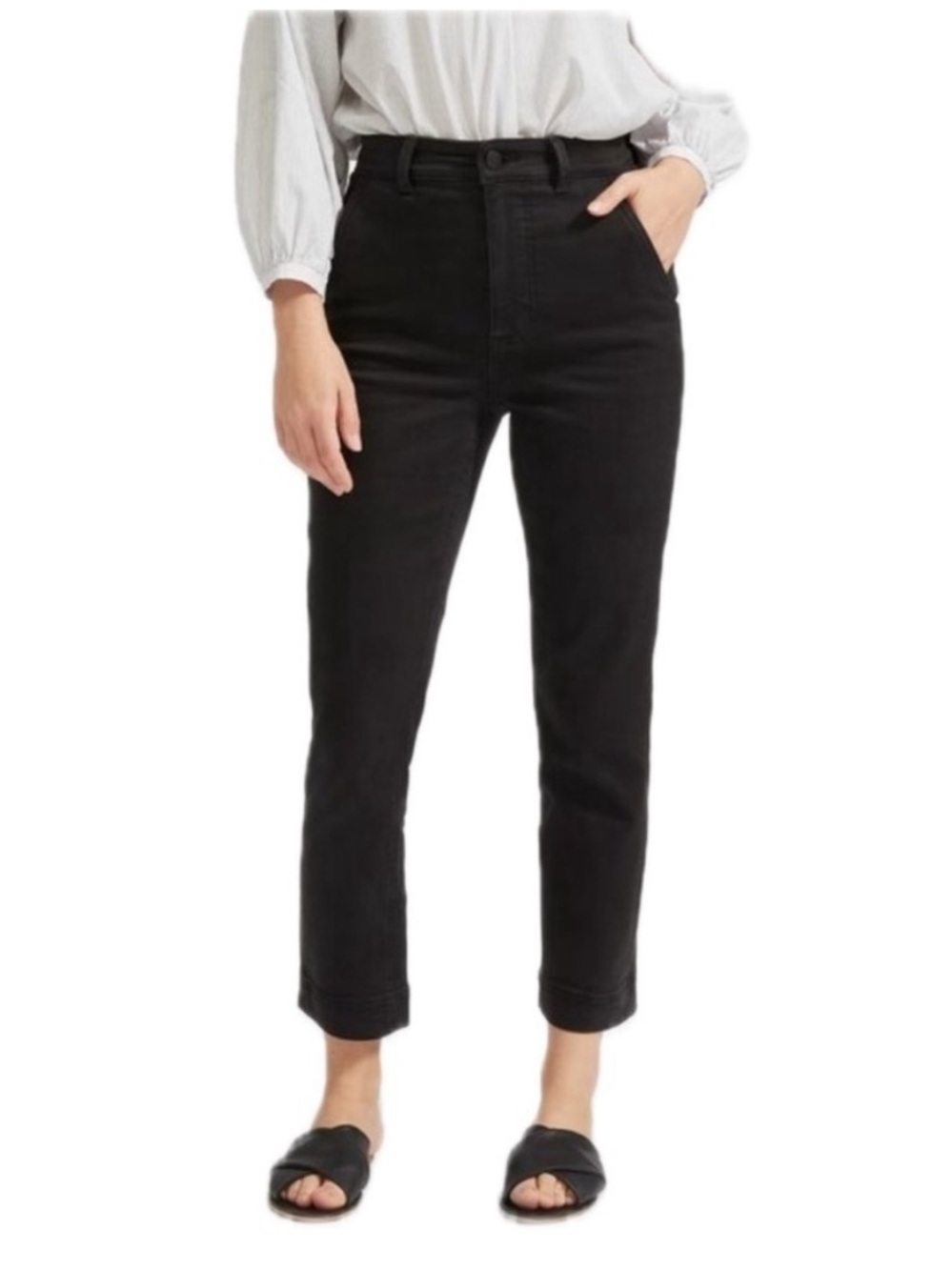 Everlane Ankle-Length Pants in Black and Mustard - Picture 2 of 7